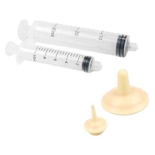 F Fityle 5X Kitten Spritze Nursing Feeder mit Ersatznippeln Doggie Device Welpenmilchflasche für Säugetiere, Wochen Alte, Neugeborene, Hunde, Haustiere, 10 M von F Fityle