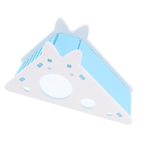 F Fityle 5xPet Kleine Tier Versteck Hamster Haus Holz Hütte Spielen Spielzeug Kauen Blau, Blau, 5 Stk. von F Fityle