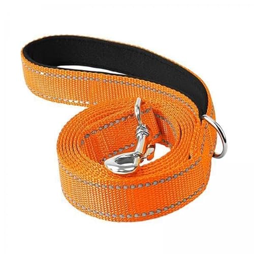 F Fityle 6 X Reflektierende Hundeleine, Bequem, Leicht zu Reinigen, Geflochtenes Nylon, 1,8 M, Strapazierfähig, für Große, Mittelgroße Und Kleine Hunde, orange, 2 Stk von F Fityle