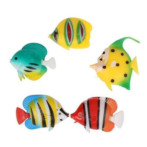 F Fityle 6X 5 Stück Buntes Aquarium Deko Set für Schwimmende Fische von F Fityle