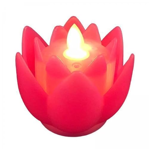 F Fityle 6X Lotus Lampe, Licht Buddha, LED Teelichter, Flackernde Kerze, Festival Feier, Zuhause, Lotus Design, Elektrische Kerzenlichter für Den Tisch zu Haus von F Fityle