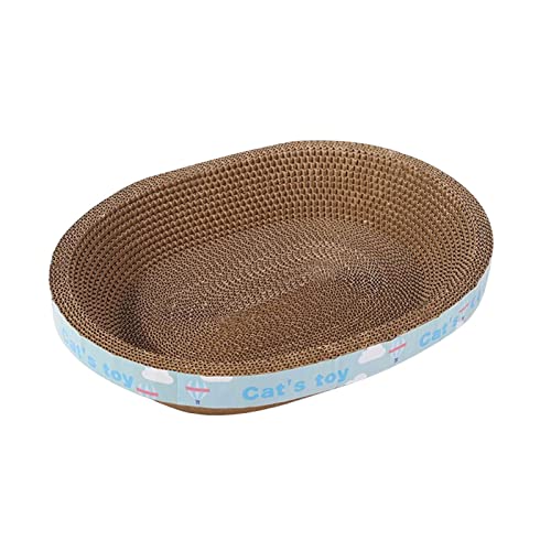 Cat Scratcher Pappkratzlounge Bett Interaktives Spielzeugnest Kratzspielzeug Wellpappe Kratzunterlage für kleine mittelgroße Katzen, 50 cm x 38 cm x 9 cm von F Fityle