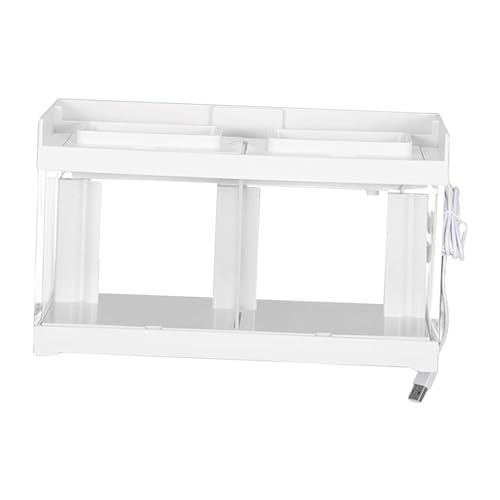 F Fityle Fischzuchttank, multifunktionales Dual-Filtrationssystem, transparenter Tank, Fischaquarium für Wohnzimmer, Gartendekoration, 2 Gitter von F Fityle