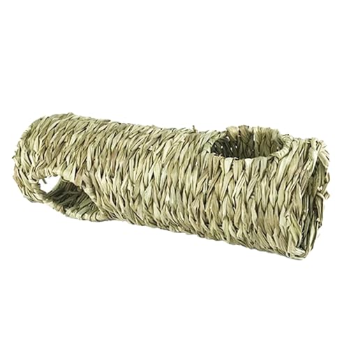 F Fityle Hamster-Gras-Tunnel, Kaninchen-Tunnel, Käfig-Nestbett, interaktives Spielzeug, Strohtunnel für Igel, kleine Tiere, Hamster, Ratten, zum Schlafen, 50x16cm von F Fityle