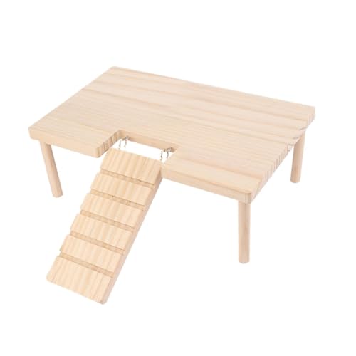 F Fityle Hamster-Holzplattformen, Spielzeug-Hamster-Spielplatz mit Kletterleitern, U-förmige Haustier-Landetreppe für Kleintiere, Rennmäuse, Ratten, L von F Fityle