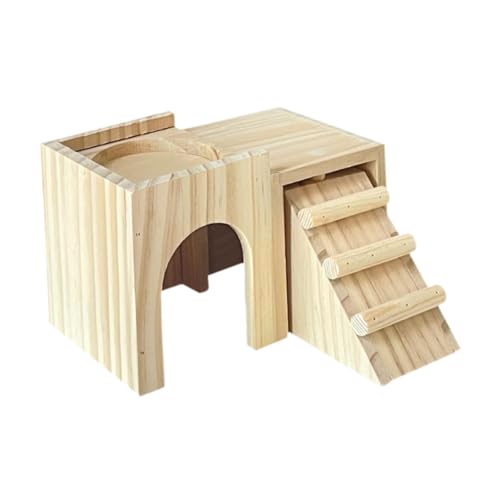 F Fityle Hamster-Versteck-Käfigzubehör, lustiges Labyrinth-Kletterspielzeug, Rennmaus-Haus, Rennmaus-Kammerhütte mit Leiter für Zwerghamster von F Fityle