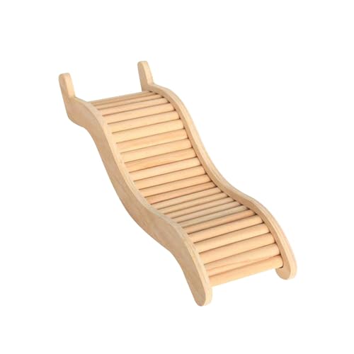 F Fityle Hamster-Kletterleiter, Holzbrücke Hamster, Hamster Wooden Ladder, Holz-Kletterspielzeug und Brückenkäfig-Dekoration für Hamster, Rennmäuse, Mäuse und Kleintiere, 9.5cmx28cm von F Fityle