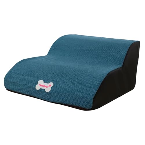 F Fityle Hundetreppe für kleine Hunde, Hundestufen für Hochbett, bequem, Blau von F Fityle