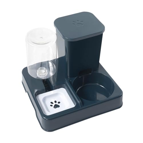 F Fityle Katzenfutter- und Wasser, Katzenwasserspender und Lebensmittelschüssel Set, Haustierfutterautomatische Hundekatkatze für Kaninchen Welpen Medium PET von F Fityle