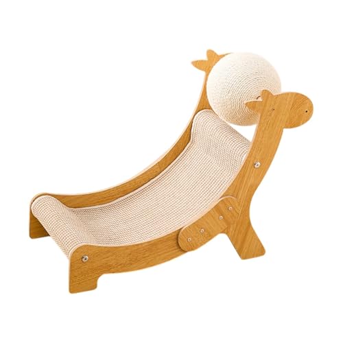 F Fityle Katzenkratzbaum Lounge Sisal Katzenkratzer Hausnest Trainingsspielzeugbett Katzenkratzbrett Haustierkissen für Hauskatzen, Giraffe von F Fityle