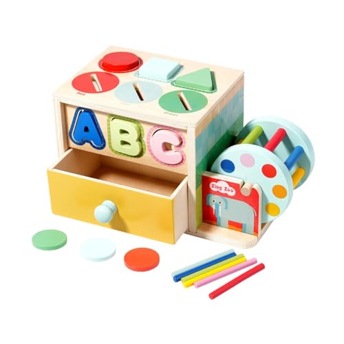 F Fityle Montessori Form Matching Toy Holz Aktivität Zentrum Holz Aktivität Beschäftigung Würfel für Spiel Phantasie Kreativität Koordination, Style B von F Fityle