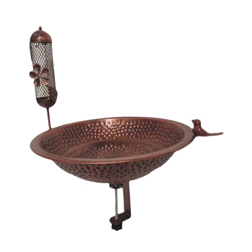 F Fityle Outdoor -Schienen Vogelhäuschen, Spa Birdfeeder stabil für Outdoors, Gartendekoration Vogelbadesschale, Style A von F Fityle