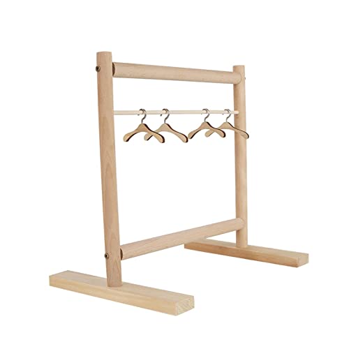 F Fityle Papagei Barsch Stehen Vogel Kleidung Rack Vogel Spielzeug Liefert Kleiderschrank Kleiderbügel Kleine Haustier Kleidung Rack, 32x23x31,5cm von F Fityle