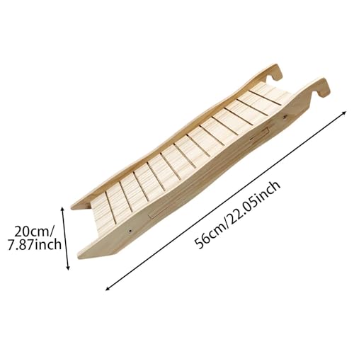 F Fityle Rampe für Hasenstall, Kletteraktivität für Hängeleitern in Holzkäfigen, Holzleiterbrücke für Chinchillas, Zwerghamster und Rennmäuse, A von F Fityle