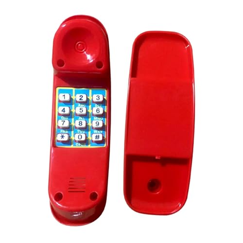 F Fityle Telefon für Schaukel, Spielzeugtelefone für Kinder, Geräusche Interaktives Kinderhandy für Spielplatz Garten Telefon, Pädagogisches Telefonspielzeug Telefon für Jungen Mädchen, Rot von F Fityle