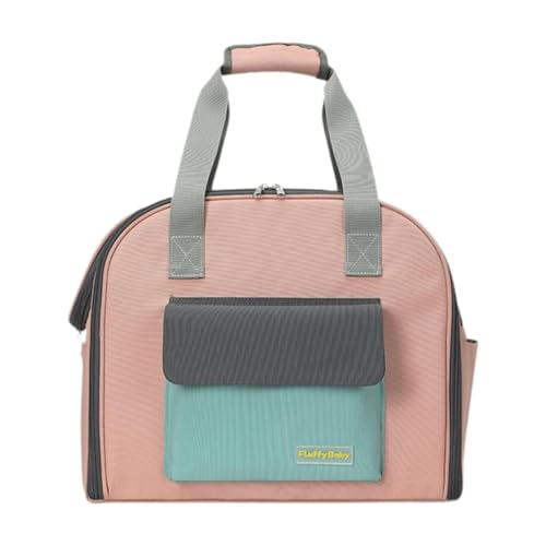 F Fityle Tragetasche für Haustiere, Hundetragetasche mit Taschen, erweiterbar, für Reisen, atmungsaktives Netzgewebe, Campingtasche, tragbare Handtasche, ROSA von F Fityle