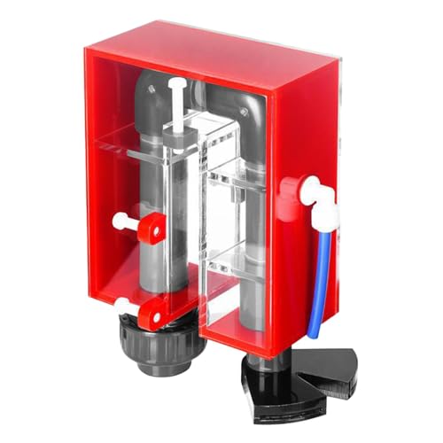 F Fityle Überlaufbox Siphonbox Schnelle Installation Upgrade Luftpumpenzubehör Erhöhter Wasserdurchfluss Leise Wasserüberlaufbox, ROT von F Fityle