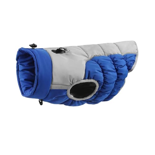 F Fityle Warmer Hundemantel, wasserdicht, verstellbar, für mittelgroße und große Hunde, Schneeanzug, reflektierend, für Parkpartys, Picknicks, Spaziergänge, blau 3XL von F Fityle