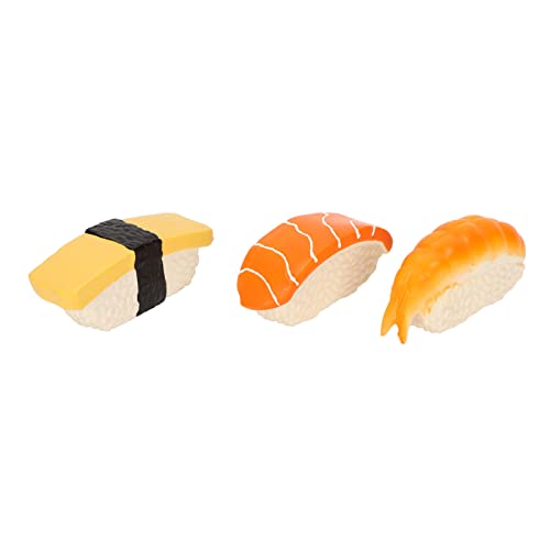 F&Y 3pcs Sushi Hundespielzeugset, weiche Latexquietschende -Food -Spielzeug für kleine und mittlere Hunde, interaktiv und waschbar von F&Y