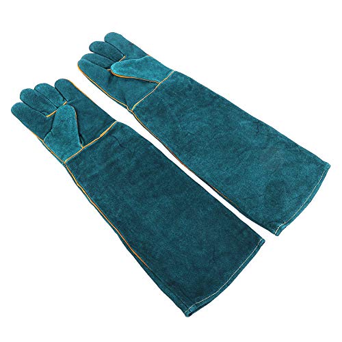 F&Y Leinwand Blue Pet Reptile Training Anti-Bite-Handschuhe für Hunde Katzen Schlangen mit verlängertem Sicherheitsschutz von F&Y