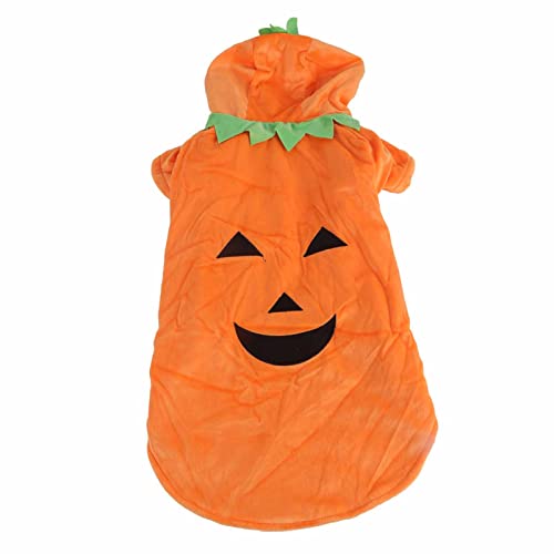 Halloween-Kürbis-Hundekostüm – süße warme Winterkleidung für mittelgroße und große Hunde (4XL) von F&Y