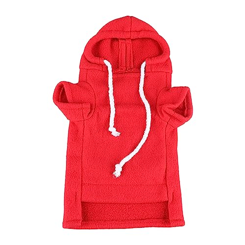 F&Y Nettes Haustier Ferret Sweatshirt Weicher hautfreundlicher Hoodie für kleine Tiere, warme und komfortable Kleidung für Partys und tägliche Abnutzung (Rot) von F&Y