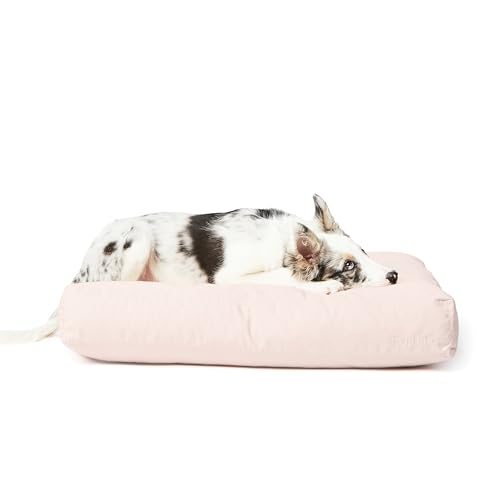 FABLE Hundebett – extra weiches Hundebett – minimalistisches Design – wasserabweisend, leicht zu reinigen außen – maschinenwaschbar – Memory-Schaum innen – Rose Dust L/XL von FABLE