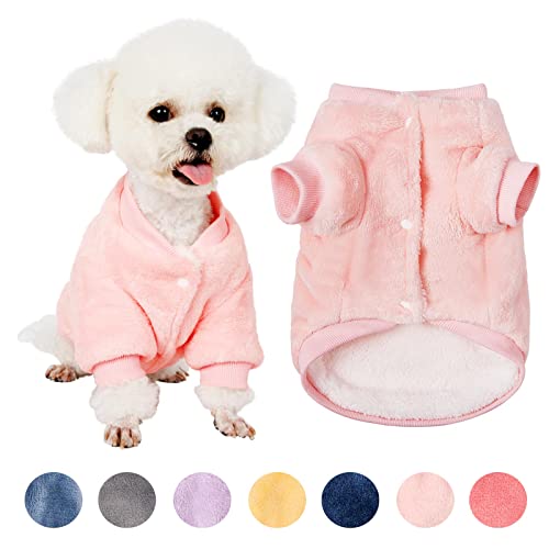 FabriCastle Hundepullover, Hundekleidung, Hundemantel, Hundejacke für kleine oder mittelgroße Hunde, Jungen oder Mädchen, ultraweich und warm, Katzenpullover (Rosa, Größe L) von FABRICASTLE