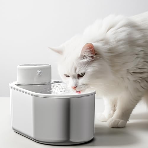 FACAIIO Katzen-Wasserbrunnen, Trinkbrunnen für Katzen, 3000 ml Kapazität, Haustier-Trinkstation, 270°-Bewegungssensor, kabelloses Design aus Edelstahl mit Filtration und leiser Pumpe für Katzen, Hunde von FACAIIO