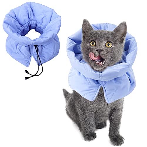 Katzen-Halsband, weiche, verstellbare Katzenkegel-Alternative, leichte, wasserdichte Verschlüsse, Halsbänder für Katzen, stoppen Sie das Lecken und den täglichen Gebrauch (Halsumfang 16 cm,23 cm) von FACULX