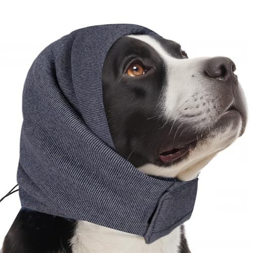 FALUCKYY Hunde-Schlauchschal in 3 Größen, beruhigender Kapuzenpullover, Gehörschutz, Happy Hoodie für Hunde, Hals- und Ohrenwärmer, Kapuze, Ohrenschutz für Lärmschutz, Angstlinderung, Größe M von FALUCKYY