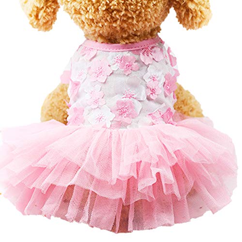 FAMKIT Hunde-Tutu, Netzkleid, entzückende Tutu-Hundekleider, Welpen, Hund, Prinzessin, formelle Kleidung für Welpen, Katzen von FAMKIT