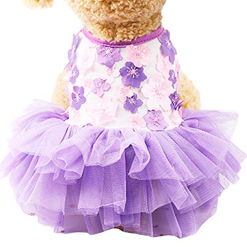 FAMKIT Hunde-Tutu, Netzkleid, entzückende Tutu-Hundekleider, Welpen, Hund, Prinzessin, formelle Kleidung für Welpen, Katzen von FAMKIT