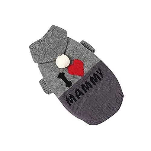 FAMKIT Hundepullover mit Kapuze und Aufschrift "I My Mommy", für kleine Hunde von FAMKIT