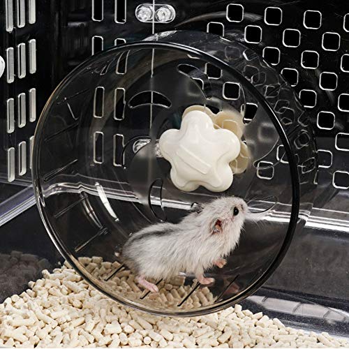 FAMKIT Hamsterlaufrad Laufrad für Hamster Leise Hamster Spielzeug Acryl-Kunststoff rutschfeste Laufscheibe für Hamster Baby Ratten Rennmäuse Zwerghamster von FAMKIT