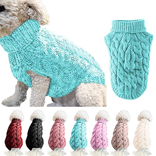 FAMKIT Pet Dog Rollkragenpullover mit Rollkragenpullover, Pet Dog Kleidung Outwear Fashion Warm Pullover Knitwear (Bitte wählen Sie vor dem Kauf eine größere Größe gemäß der Größentabelle) von FAMKIT