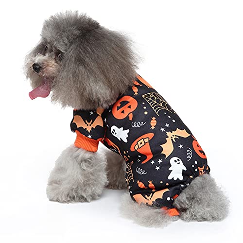 Halloween Hund Pyjama Kleidung Weihnachten Hund Overall Haustier Festival Kostüm Bekleidung Overall Hund Welpen Strampler Bodysuit für Halloween Weihnachten von FAMKIT