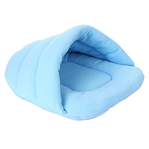 Hundehöhle Bett Haustier Zelt Höhle Bett Dickes Fleece Warm Slipper Hundebett Gemütliche Katzenschlafsack Wärmende Plüsch Haustierbett für kleine Hunde Katzen von FAMKIT