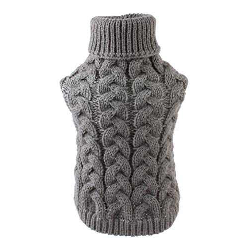 Kleiner Hundepullover Haustier Winter Strickpullover Rollkragen Welpen Pullover Niedlich Strickpullover Weich Warm für Kleine Hunde Welpen Kätzchen Katze von FAMKIT