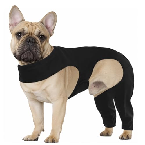 Hundebody Nach Op Mit Bein, Wundschutzanzüge für Hunde, Anti-Wundlecken Op Body Hunde, Kniebandage Hund Hinterbein, Genesungsanzug für Hunde,Hundekragen Alternative,Hundeschenkel Schutz Bodysuit (XS) von FANGCCC