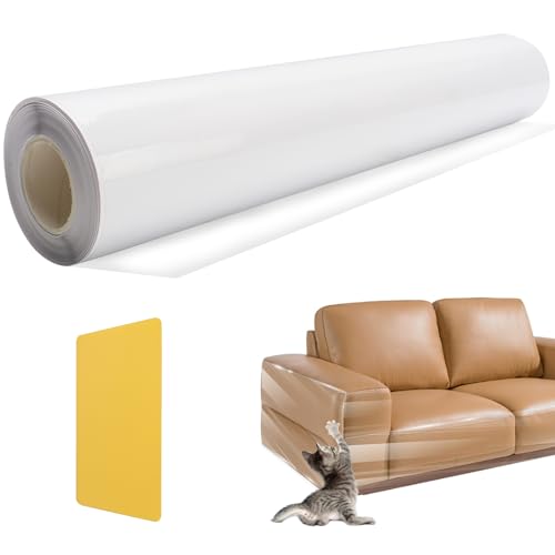 FANGCCC Kratzschutz Sofa Katze, 30cm×5m Anti Kratz Folie für Katzen Transparent Kratzschutz Katze Folie Sofaschutz Katze Tape für Sofa, Möbel, Tür von FANGCCC