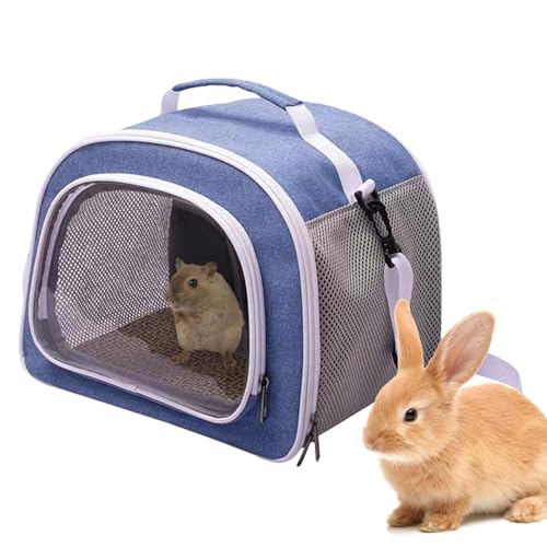 FANGZ Bunny-Reisetrage, kleine Haustiertrage,Umhängetasche für Kaninchen - Tragetasche für Kleintiere, Eichhörnchen-Reisetasche für Reisen, Kurztrips oder tägliche Ausflüge von FANGZ