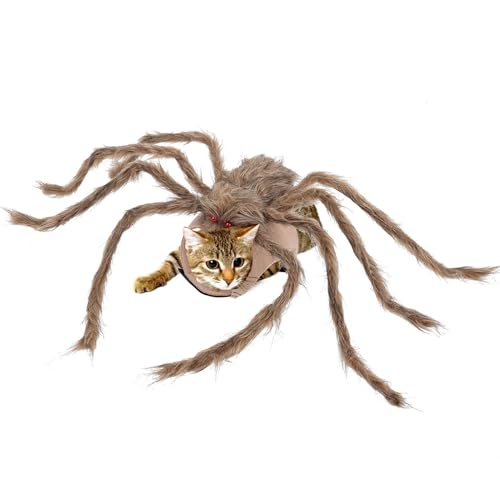 FANGZ Spinne passt zu Hunden, Halloween-Kostüme für Hunde, Spinne | Pelzige Riesen-Simulationsspinnen-Haustier-Outfits - Verstellbares Cosplay-Kostüm für Hunde und Katzen, Festival-Dekoration, von FANGZ