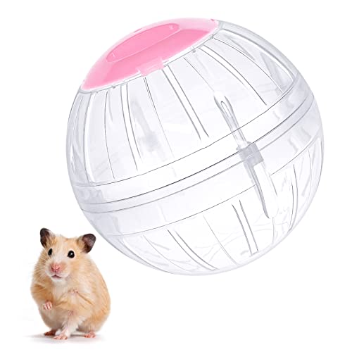 FANKUTOYS Hamster-Übungsball, kleine Tiere, Hamsterspielzeug, 14,9 cm, Laufsport, Jogging-Rad für Zwerghamster, kleine Haustiere, um Langeweile zu reduzieren und Aktivität zu erhöhen (1 Stück, Rosa) von FANKUTOYS