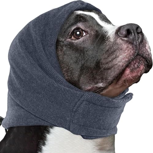 FANSU Hrenschutz für Hunde, Hündohr Muffs 1 Stück, Snoods Noise Protection für Hunde, Ohrenschützer Hundehals Ohrenwärmer Hundeohrenschutz zur Geräuschreduzierung (L,Grau) von FANSU