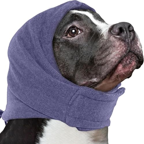 FANSU Hrenschutz für Hunde, Hündohr Muffs 1 Stück, Snoods Noise Protection für Hunde, Ohrenschützer Hundehals Ohrenwärmer Hundeohrenschutz zur Geräuschreduzierung (L,Lila) von FANSU