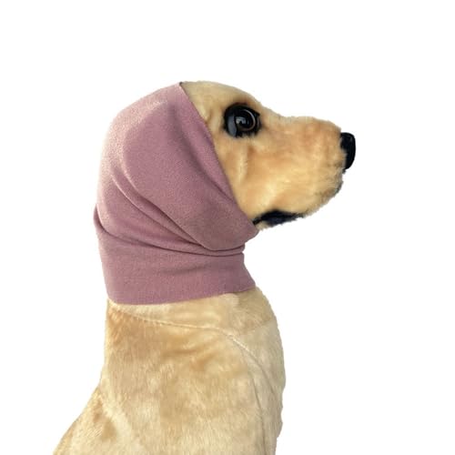 FANSU Hrenschutz für Hunde, Hündohr Muffs Noise Protection, Snoods für Hunde, 2 Stück Ohrenschützer Ohrenwärmer Hundehals Hundeohrenschutz zur Geräuschreduzierung (L,Rosa) von FANSU