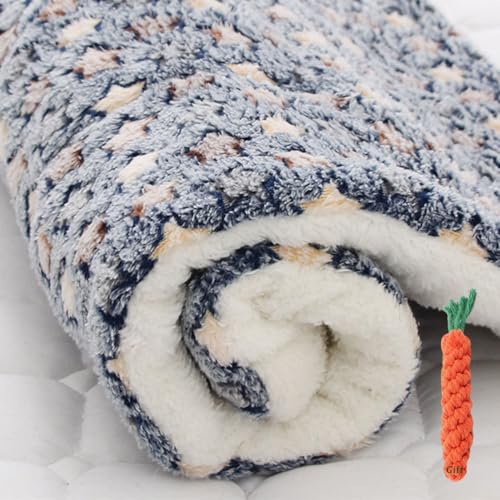 FANSU Hundebett Waschbar Flanell Lambswool Katzenbett Flauschig Hundebetten, Weiche Beruhigende Haustierbett Abnehmbar und Waschbar für Kleine Mittlere Hunde (79x60cm,Stern) von FANSU