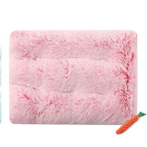 FANSU Hundebett Waschbar Katzenbett Flauschig Hundebetten, Gradientenfarbe Weiche Beruhigende Haustierbett Abnehmbar und Waschbar für Kleine Mittlere oder große Hunde (XXL-110X75CM,Pink) von FANSU