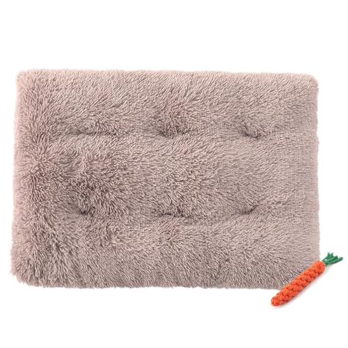 FANSU Hundebett Waschbar Katzenbett Flauschig Hundebetten, Weiche Beruhigende Haustierbett Abnehmbar und Waschbar für Kleine Mittlere oder große Hunde (M-65X50CM,Beige-Braun) von FANSU